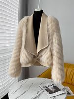 Faux Fur and Wool Reversible Coat with Fox Fur Collar: A Perfect Blend of Elegance and Versatility 3